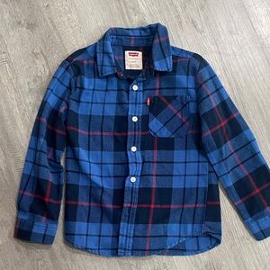 Levi’s Blue & Red buttoned flannel size XS 5/6